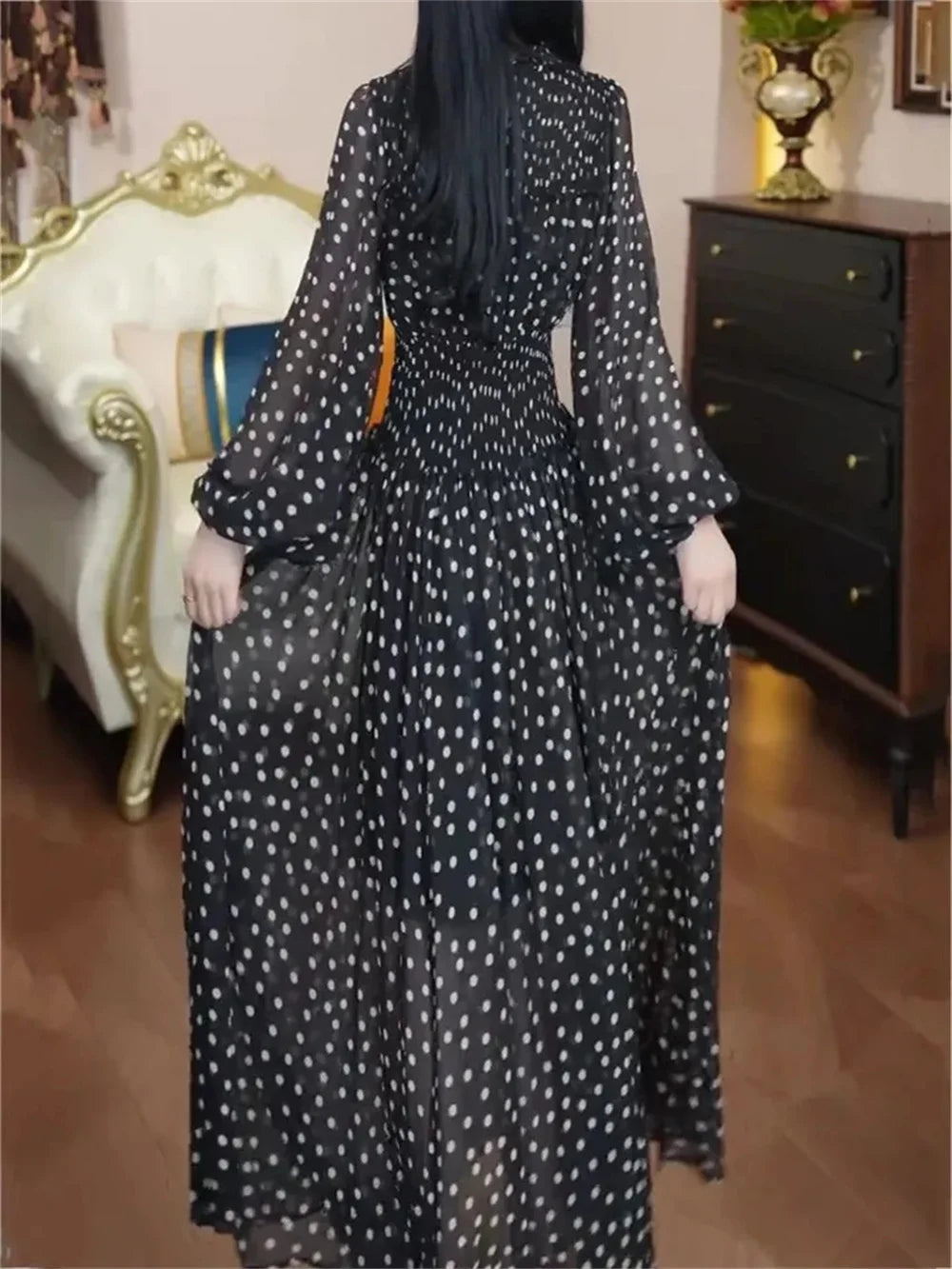 Fashionable and Stylish French High-End Elegant Maxi